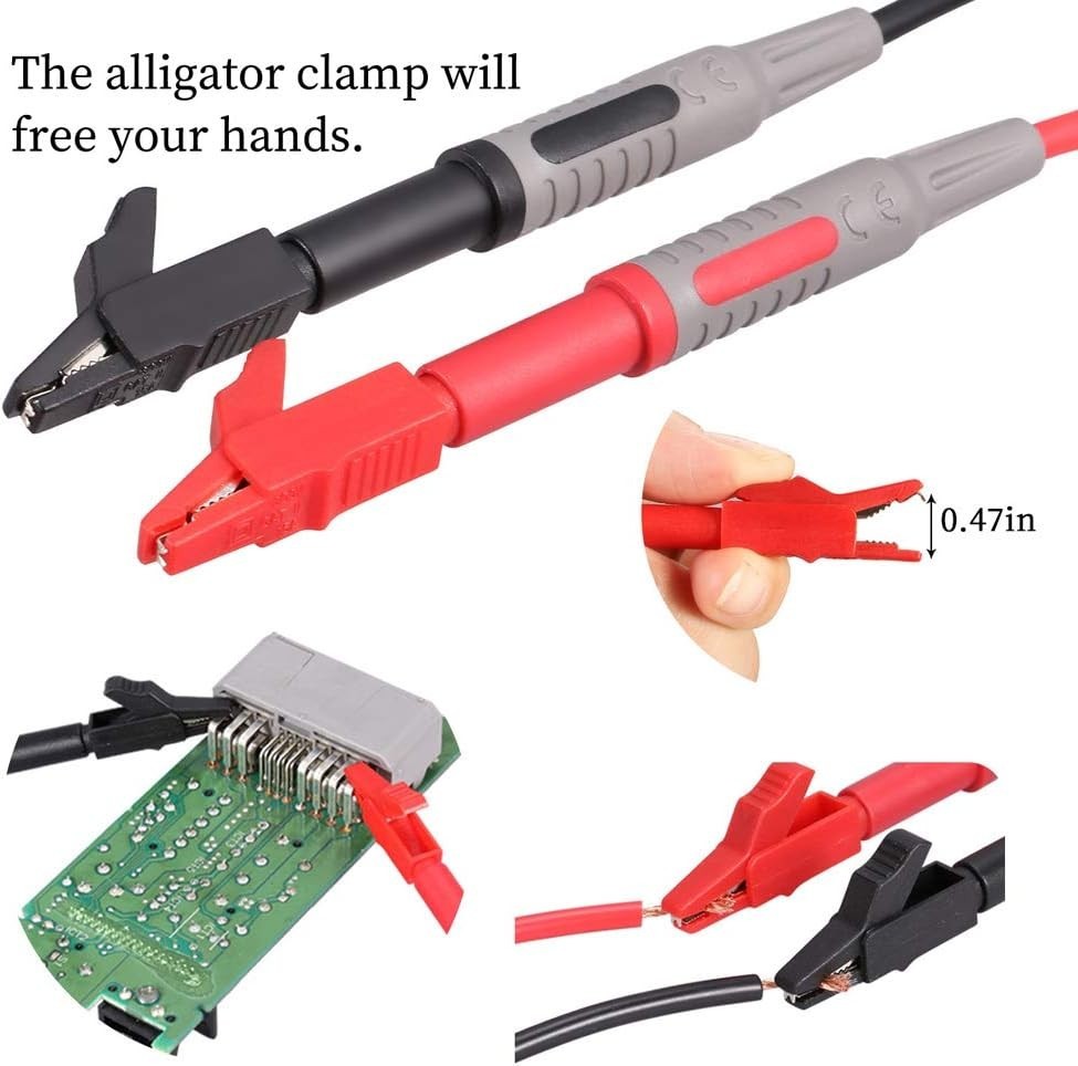 Professional Multimeter Leads Set with Replaceable Probes and Accessories