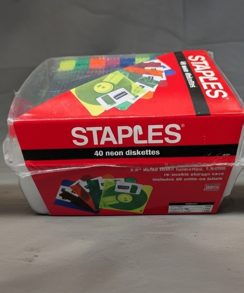 Staples Neon Diskettes 40 Pcs