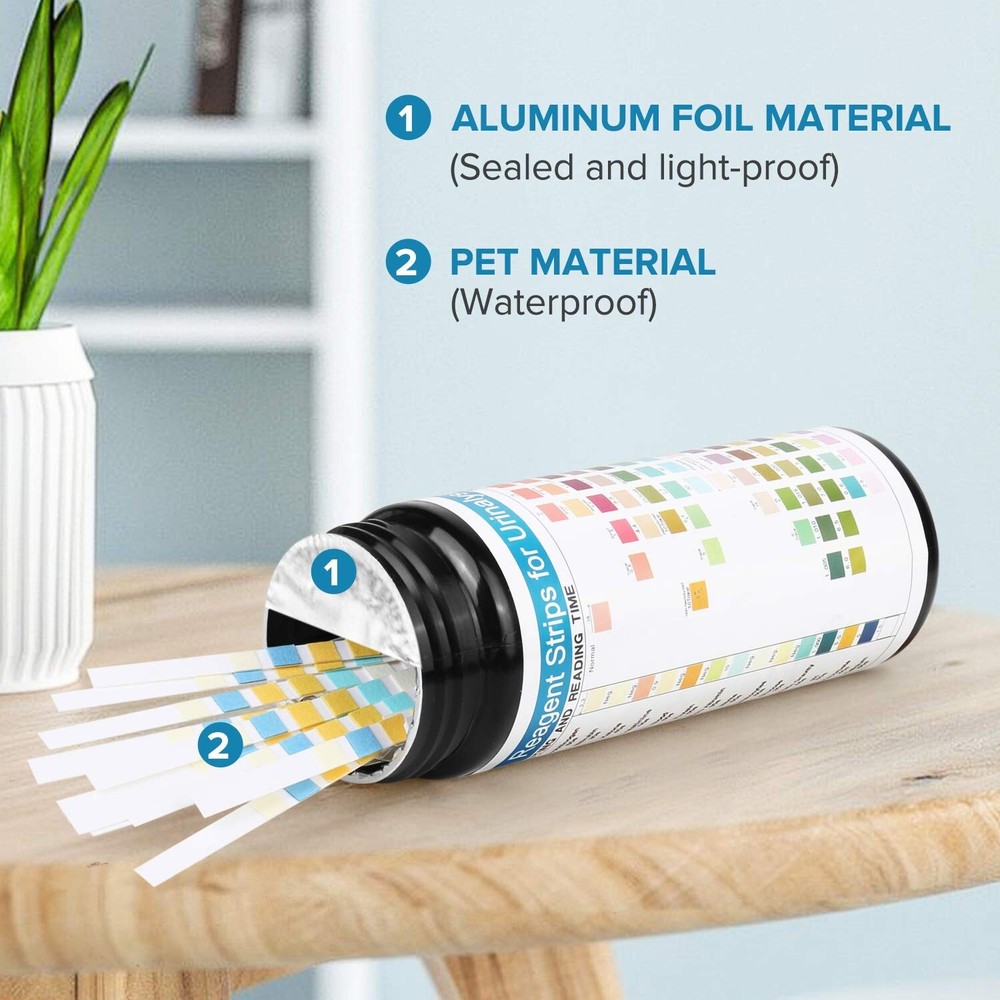 100Pcs Protein Urinalysis 14Parameter Urine PH Test Strips Convenient Quickly