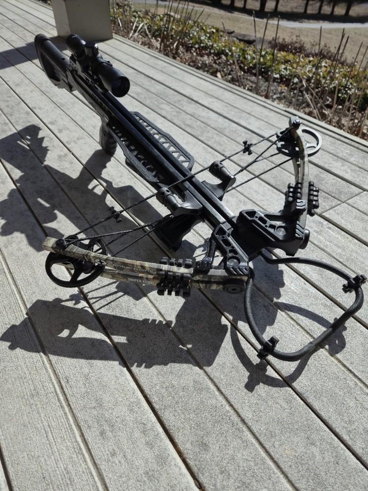 Centerpoint Sniper XT390 crossbow, case, target, & accessories