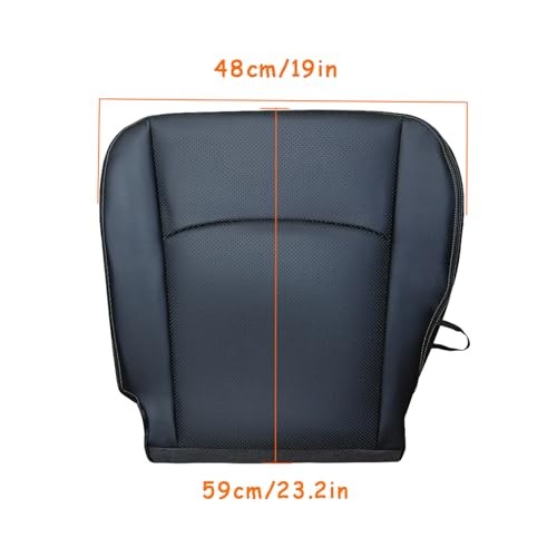 Front Driver Side Bottom Artificial Leather Seat Cover Front Left Side Black