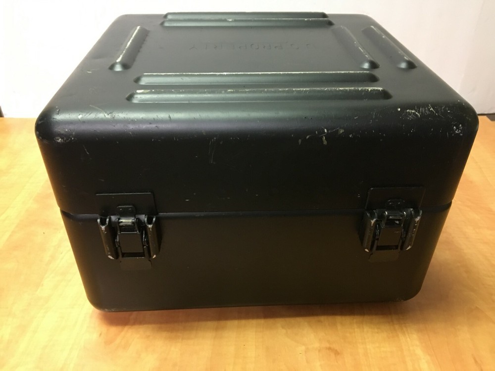 Vintage Metal Storage Container Box Case with Pressure Equalizer 10" x 14" x 15"