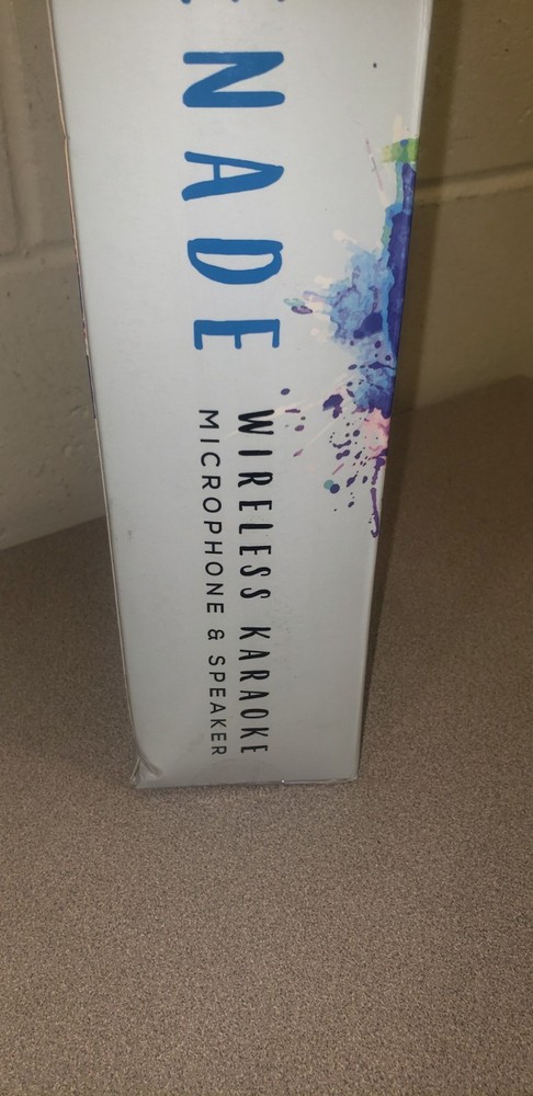 WIRELESS KARAOKE SERENADE MICROPHONE AND SPEAKER.