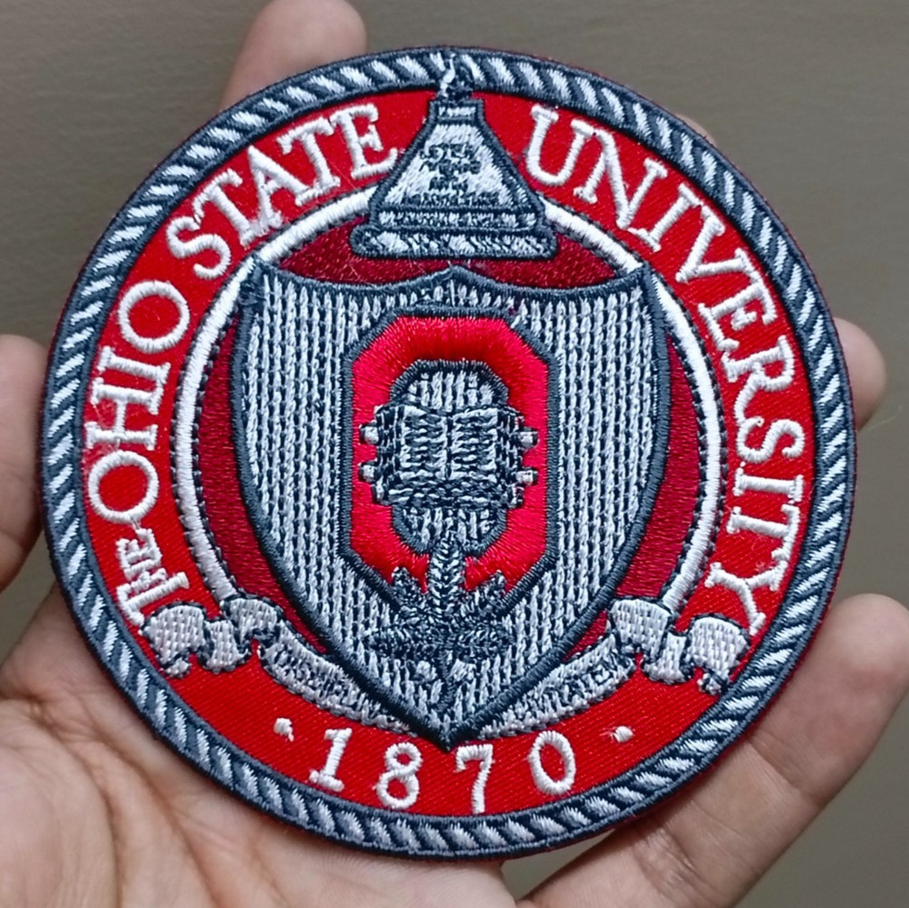 Ohio State University Logo Iron On Patch - Sew Patch - Embroidered Patch 4"x4"