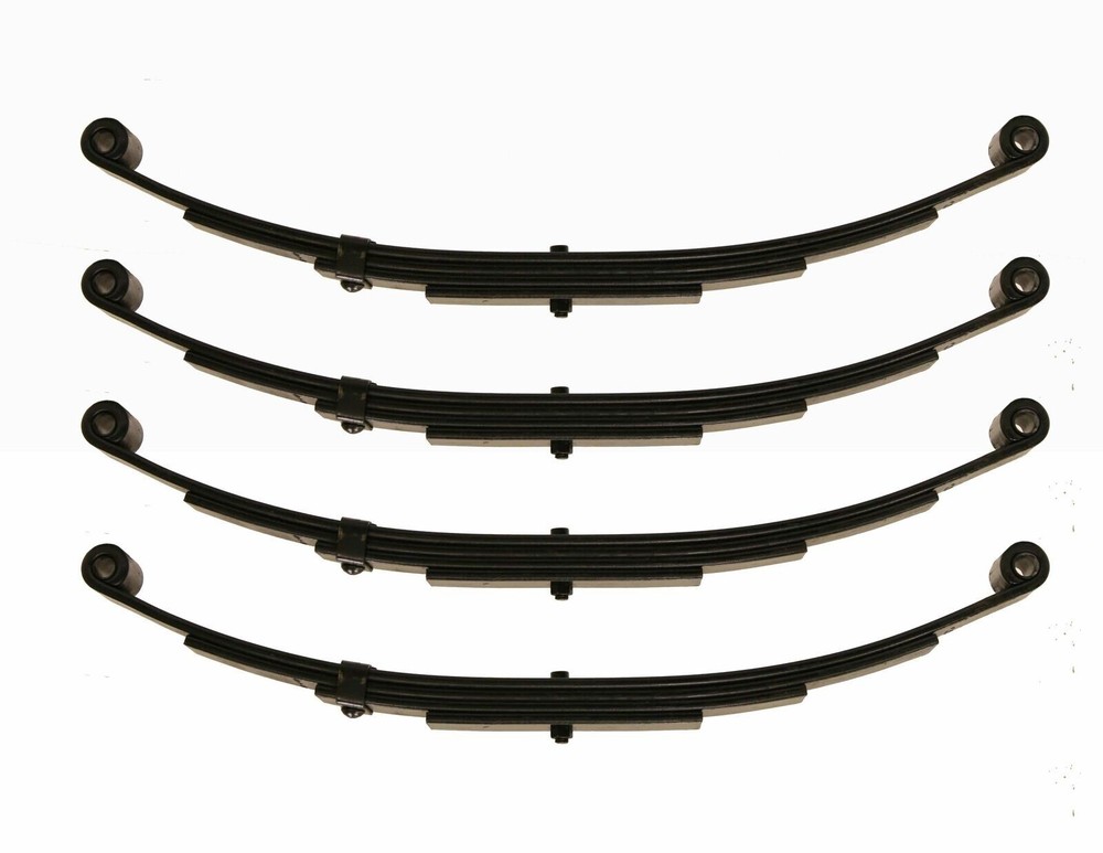 LIBRA Trailer Leaf Spring 4 Leaf Double Eye 1750lbs Cap for 3500lbs Axle -Set 4