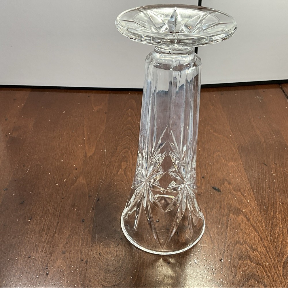 7” Cut Glass Bud Vase 3” Opening