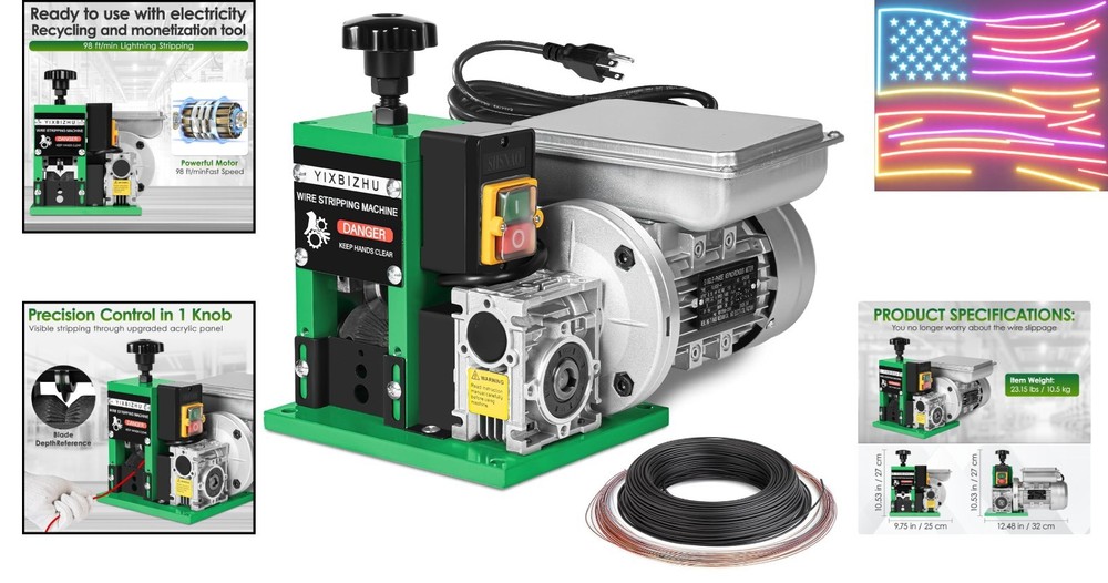 160W Electric Wire Stripper Machine, 30 m/min Automatic Cable Stripping Tool ...