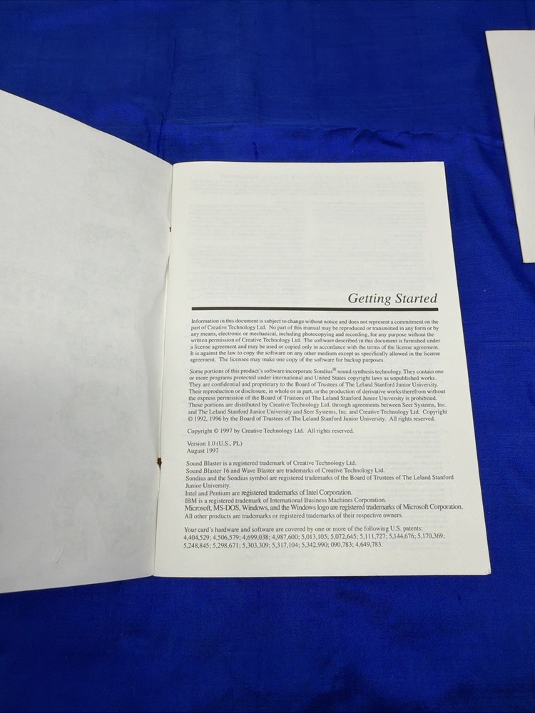 Creative Labs Sound Blaster 16 Software CD-ROM Windows 95 3.1/DOS