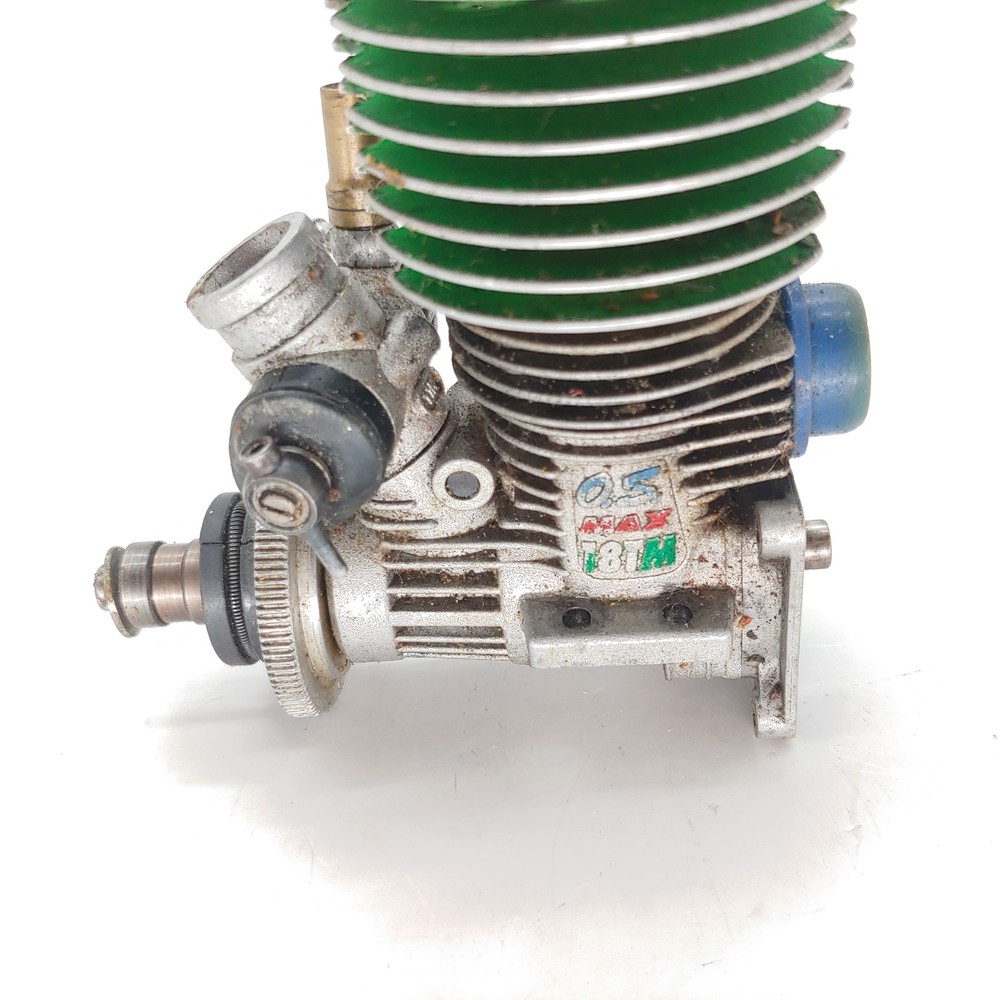 Rare O.S. Max 18TM Nitro RC Engine - Good Compression - Bad Carb