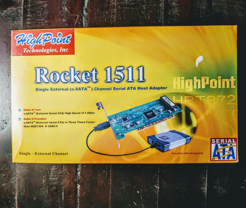 HighPoint Tech Rocket 1511 Single External Channel Serial ATA Host Adapter