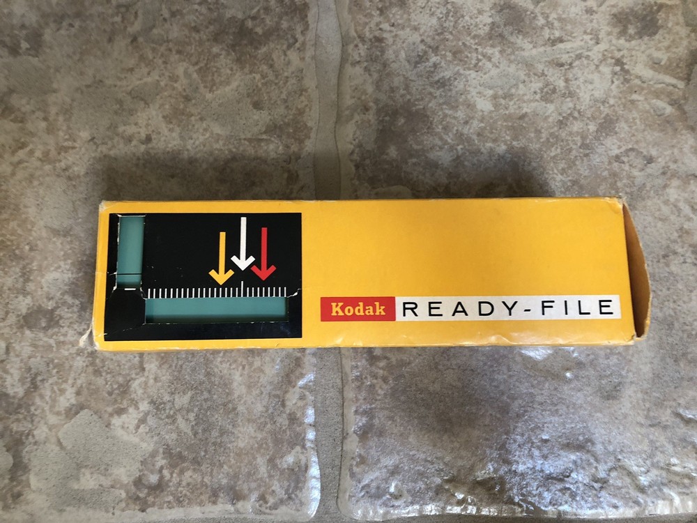 Kodak Ready File 35mm Slide Container Plastic Storage Box 9.5 X 2.5”