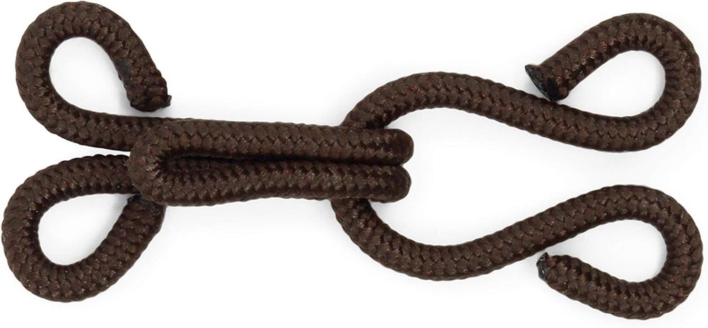 Dritz Covered Hooks and Eyes, Extra Large, 2 Set, Brown