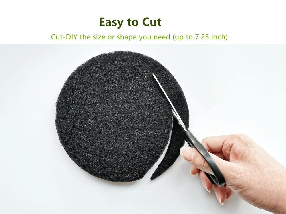 Kitchen Compost Bin Charcoal Filter 7.25 Inch Diameter Extra Thicker & Bigger...