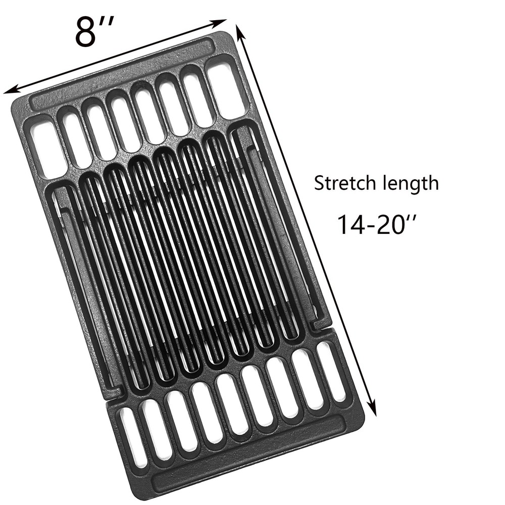 Cast Iron Adjustable Cooking Grates Replacement Universal Expandable Adjust C...