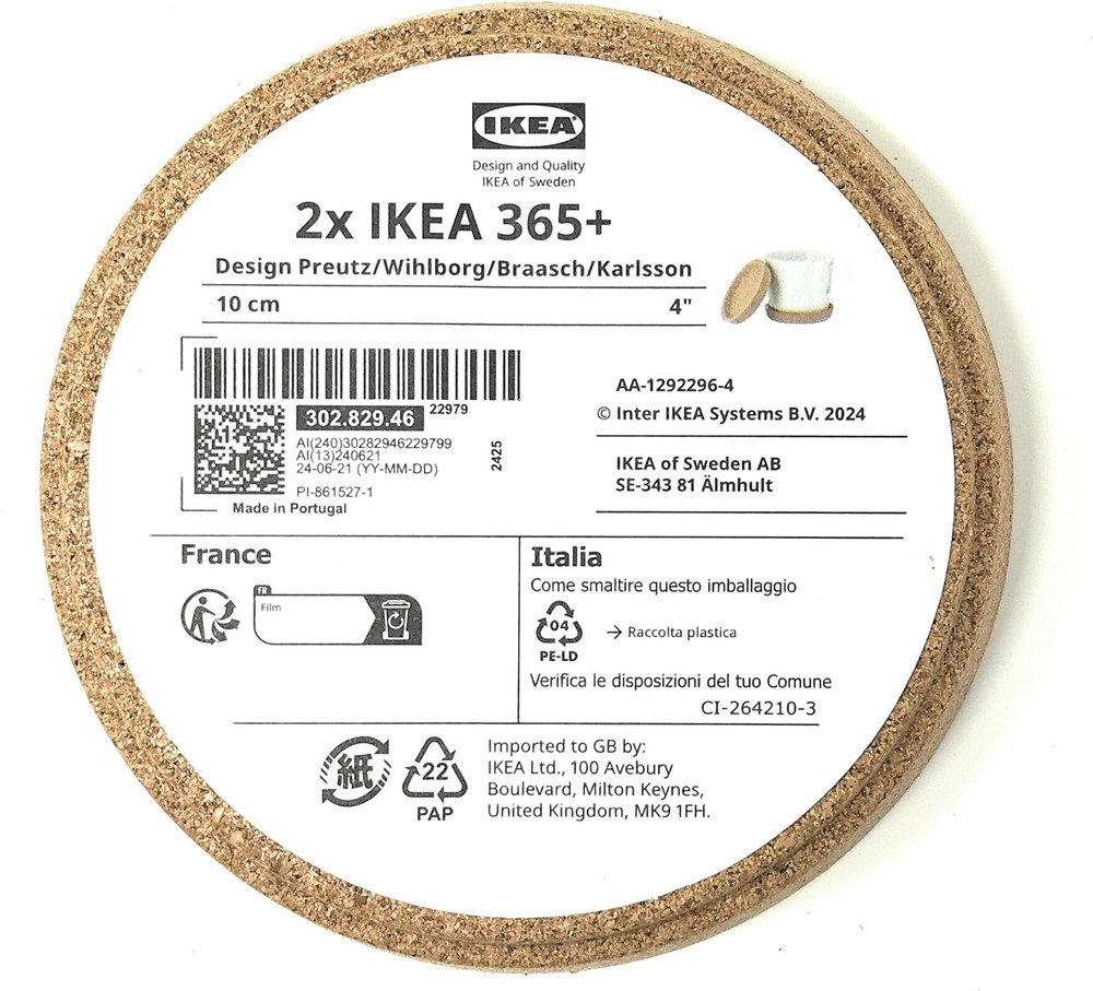 365+ Cork Coasters, 2 Pack Brown