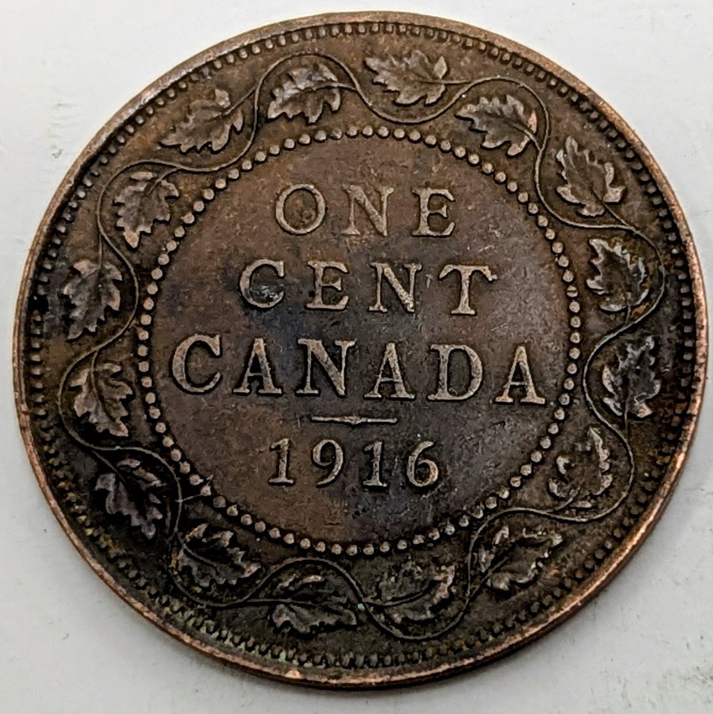 1916 Canada George V 1c Large Cent #2