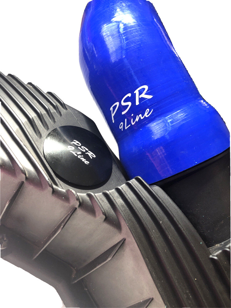 Porsche 996 Resonator Delete Air Box Modification with Blue Induction Pipe Plug.