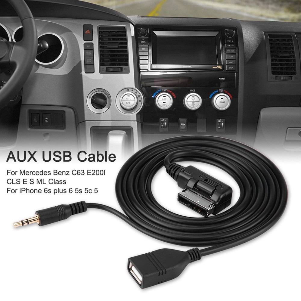 Car Audio AUX USB Adapter Cable For C63 E200l CLS E S ML Class