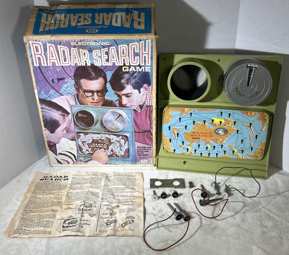Vintage Ideal Electronic Radar Search Game Complete W/ Box Strategy