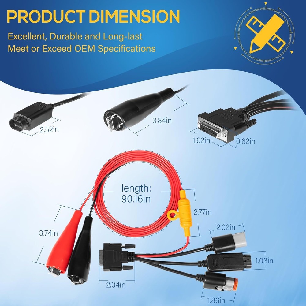 MPS-493033 Diagnostic Adapter Cable for Cummins 3 Pin Deutsch USB-Link 2 Link 3