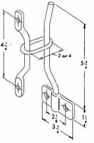 Heavy Duty Trailer Door Holdback Assembly w/ Handle, 2" Link & Hook & Bracket