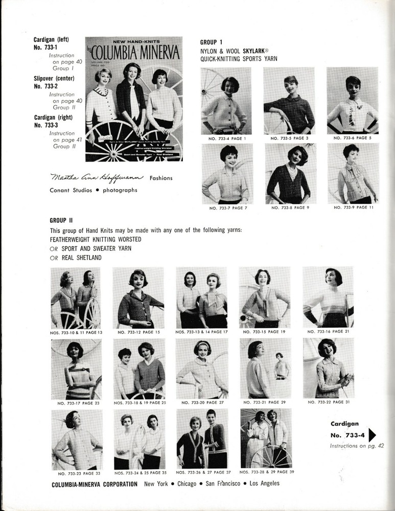 New Hand-Knits Sweaters | Columbia Minerva #733
