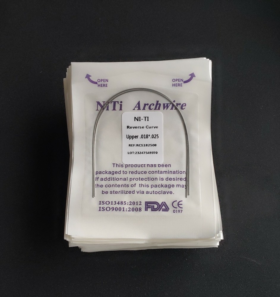 20Pack Dental Orthodontic Super Elastic Reverse Curve NITI Arch Wire Rectangular