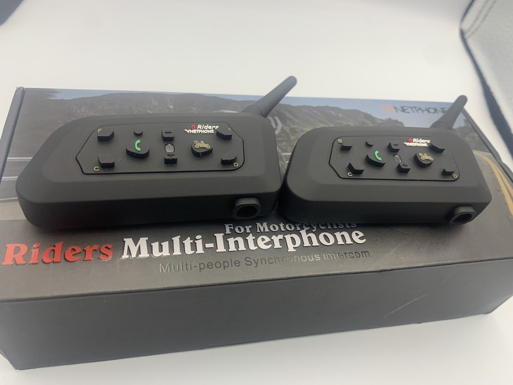 VNetphone V6c Riders Multi-interphone for Motorcyclists Bluetooth 2 Pack