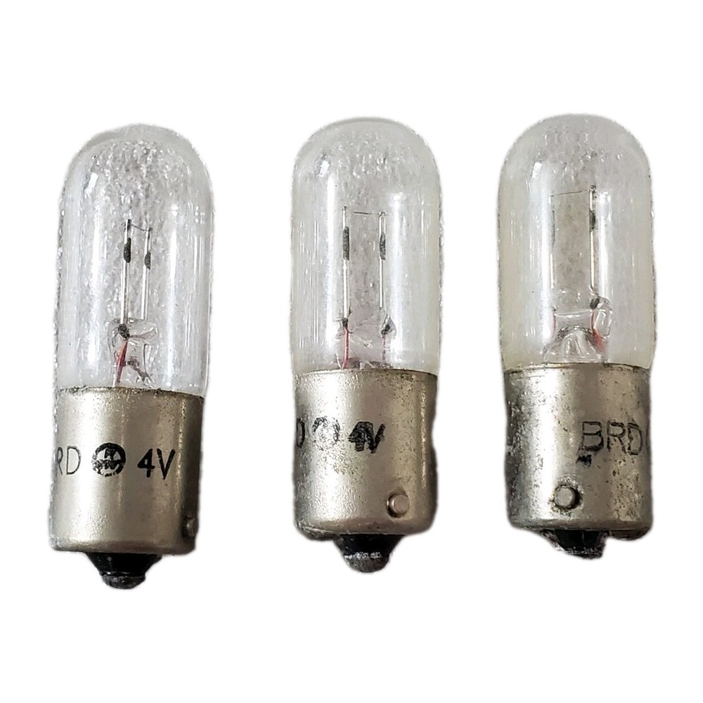 3 BRD 4V Lamp Bulbs (NOS)