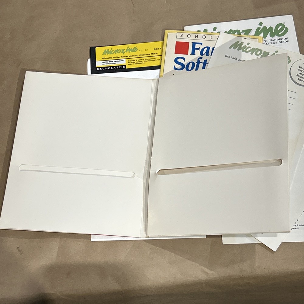 Scholastic Wizware Microzine Software 1988 classroom publishing series