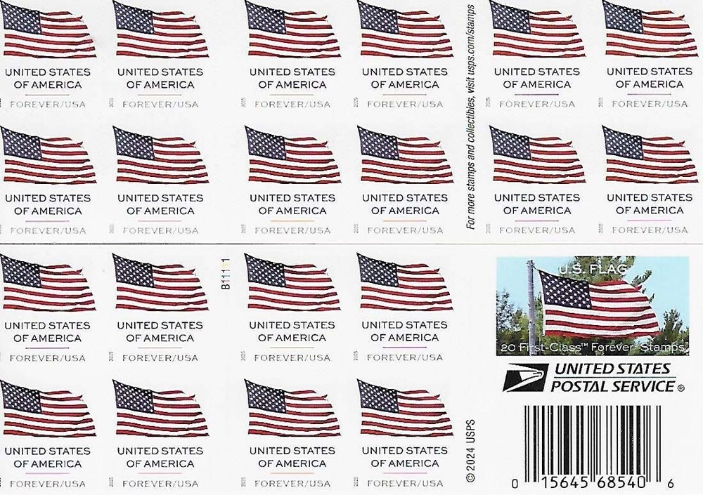 US 2025 Flag Forever Stamp BCA Booklet Scott #6021