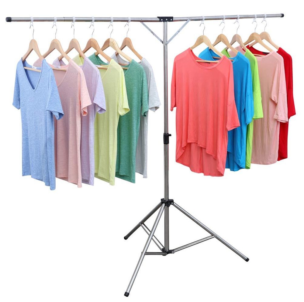 Foldable Portable Space Saving Clothes Drying Rack Heavy Duty Stainless Steel...