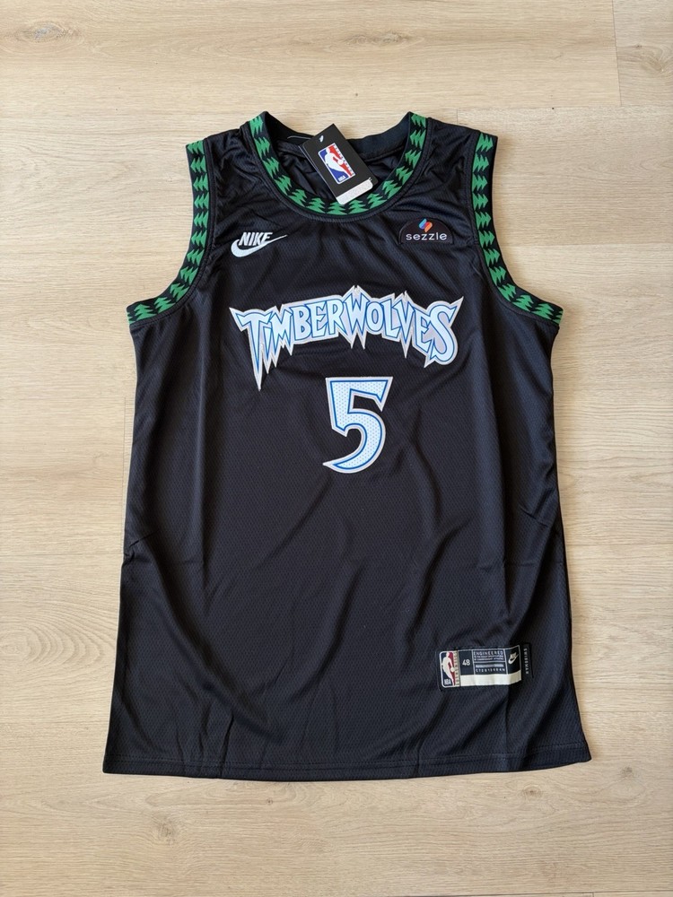 MEN’S MEDIUM #5 Anthony Edwards Minnesota Timberwolves Stitched Black Jersey