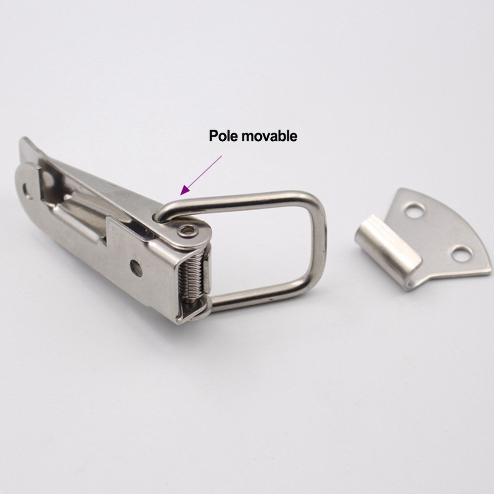 4 Pcs Stainless Steel Spring Clamp Latch for Toggle Mounting on Case Boxes
