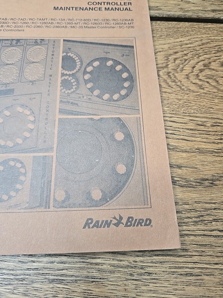 Rain Bird Electromechanical Controller Maintenance Manual Vintage 1983