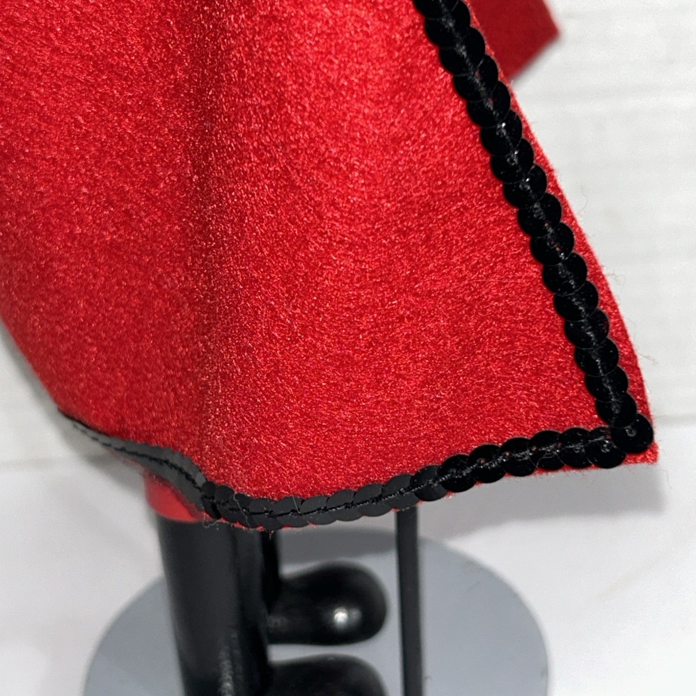 Vintage Devil Nutcracker With Red Cape Holding A Pitchfork Spooky Halloween 2012