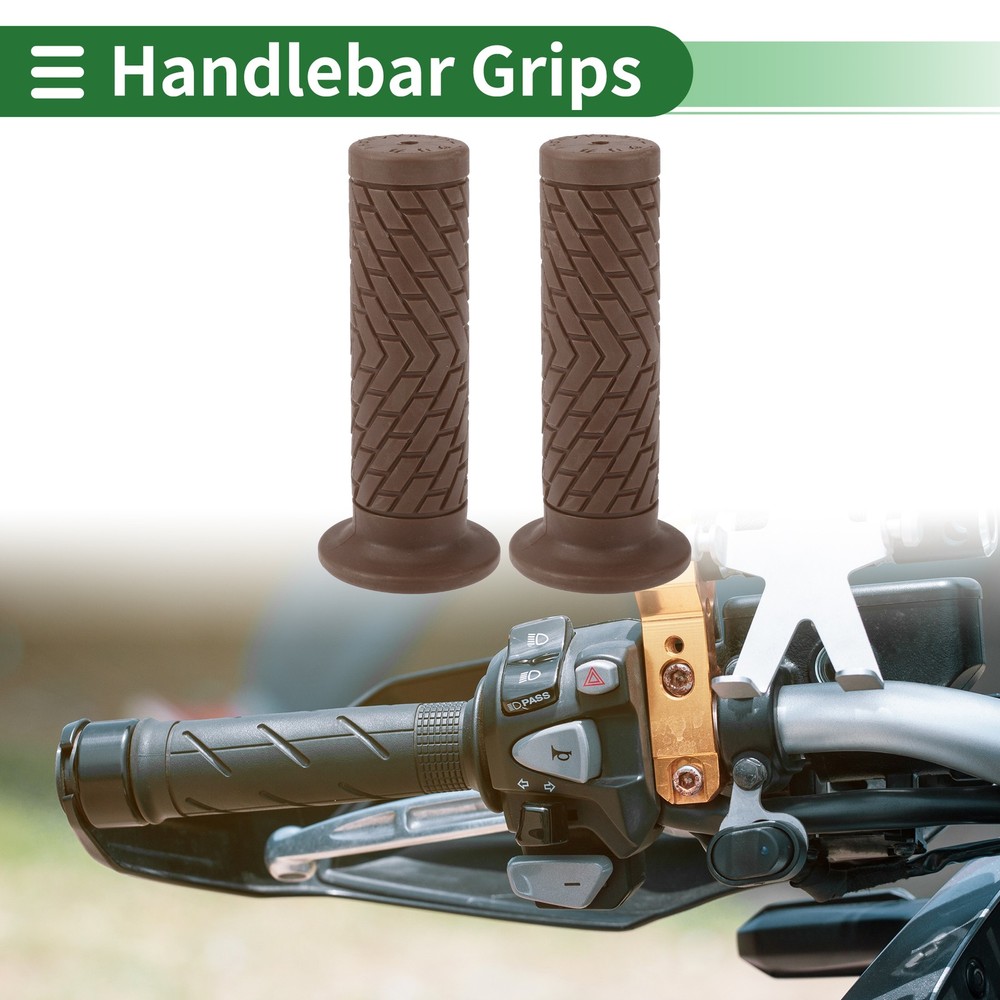 Motorcycle Knobs 7/8" 22mm Handlebar Cover TPU Dark Brown