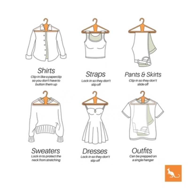 10ct Original Clothes Hangers - White