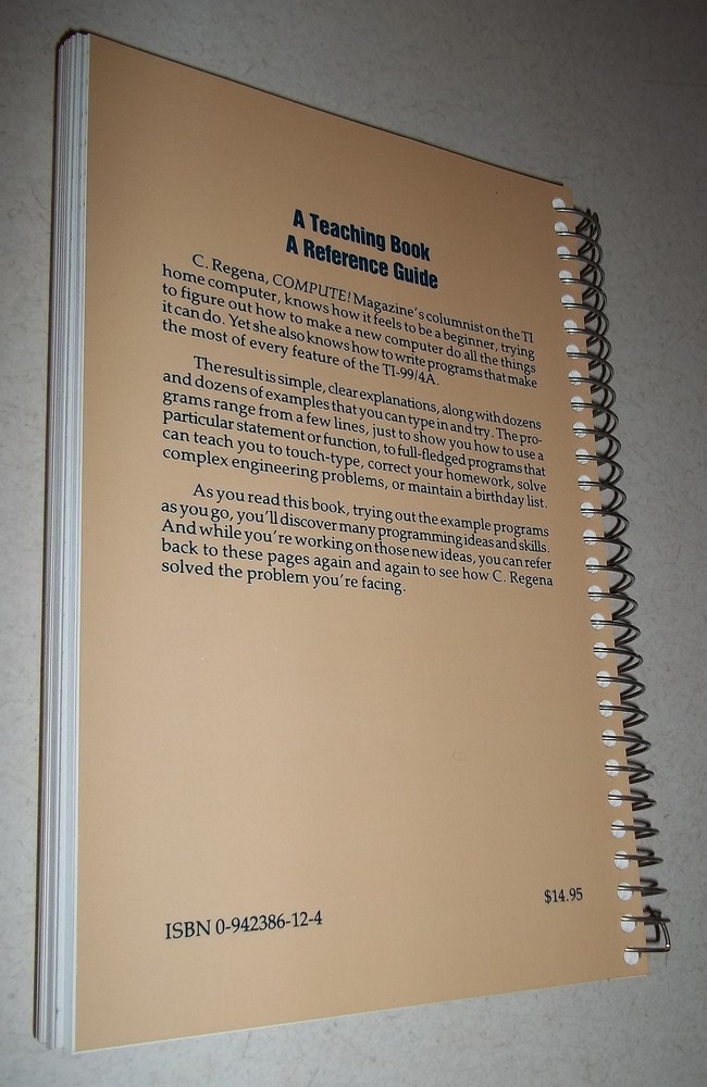 TI-99/4A 99/4 Book PROGRAMMER'S REFERENCE GUIDE by C. Regena COMPUTE! *New*