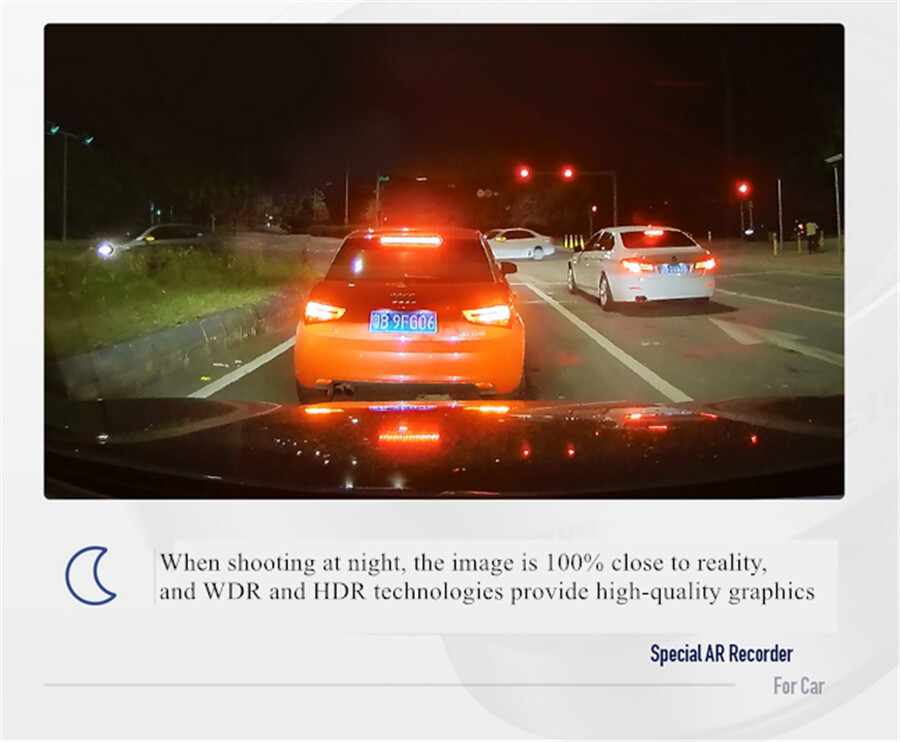 Car Dash Camera 170° Video Recorder ADAS G-sensor Night Vision Loop Recording