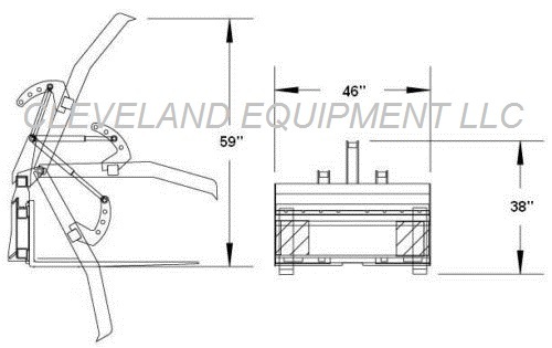 NEW ADJUSTABLE FORK GRAPPLE ATTACHMENT for / fits Bobcat Skid Steer Track Loader