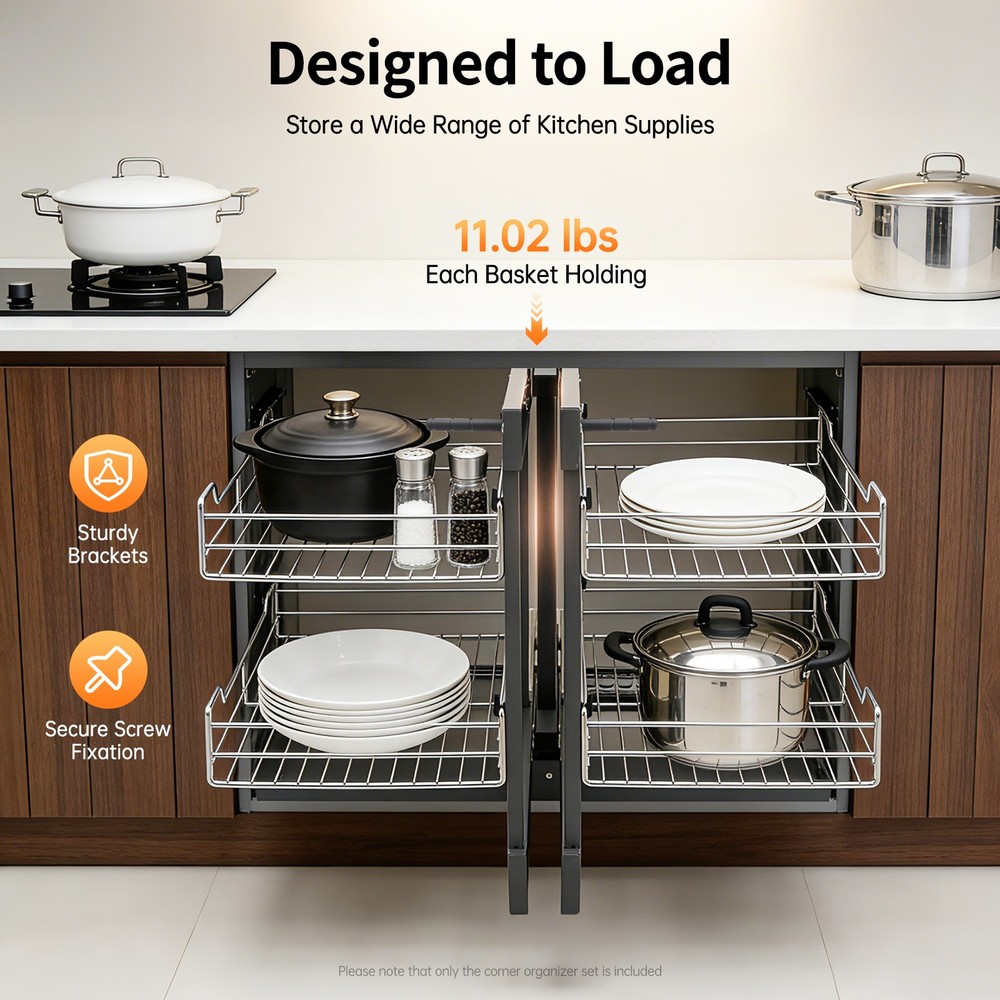 Blind Corner Organizer Pull-out Cupboard Organizer Pull-out Pantry Shelves