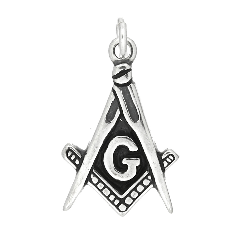 Sterling Silver Mason Masonic Symbol Charm or Pendant