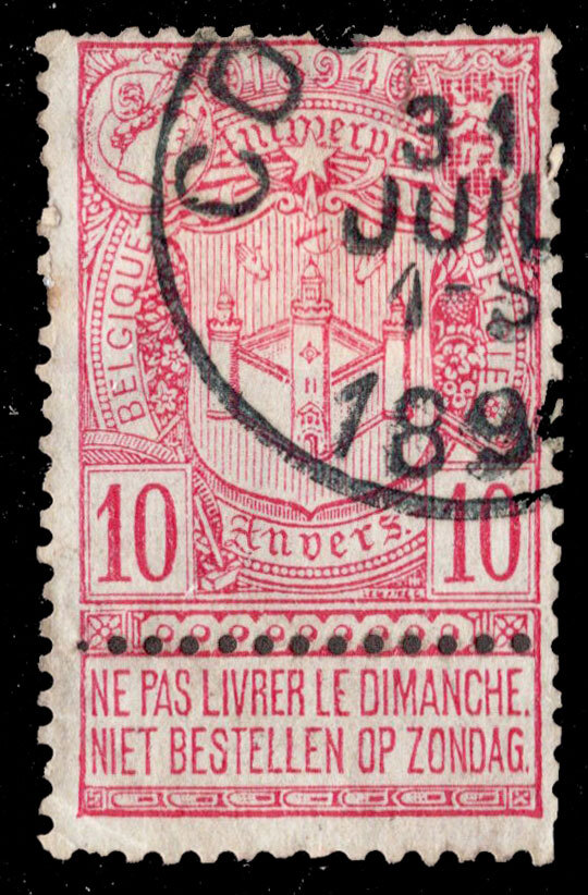 Belgium Scott 77 Used.