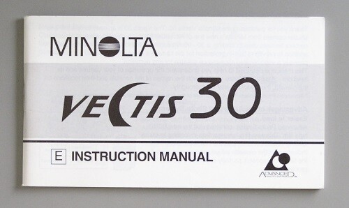 Minolta Vectis 30 Instruction Manual