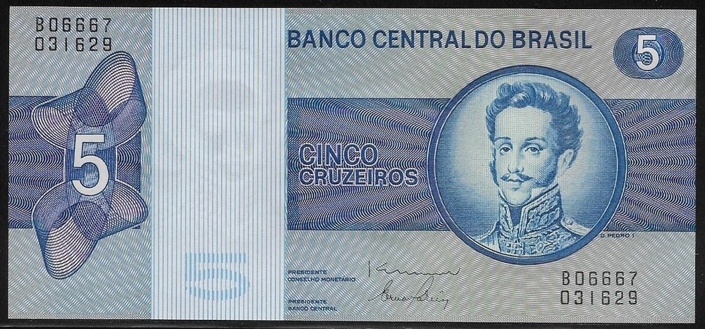 Brazil 5 Cruzeiros 1970-80 Unc