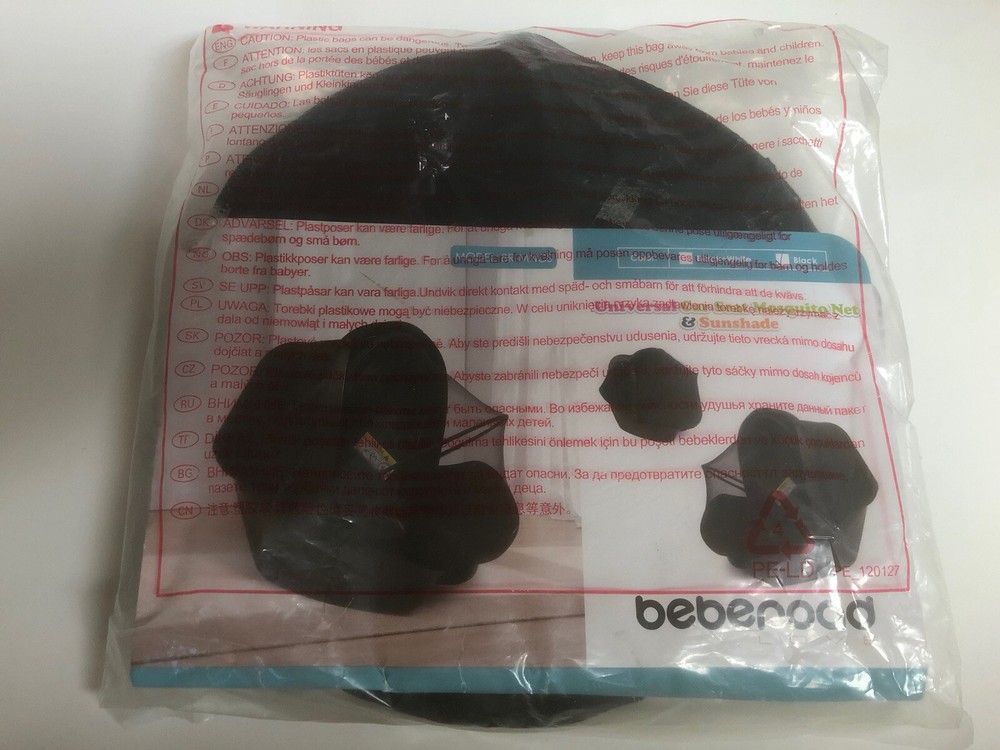Beberoad Love 2-in-1 Mosquito Net and Sunshade for Stroller Sunshade-black