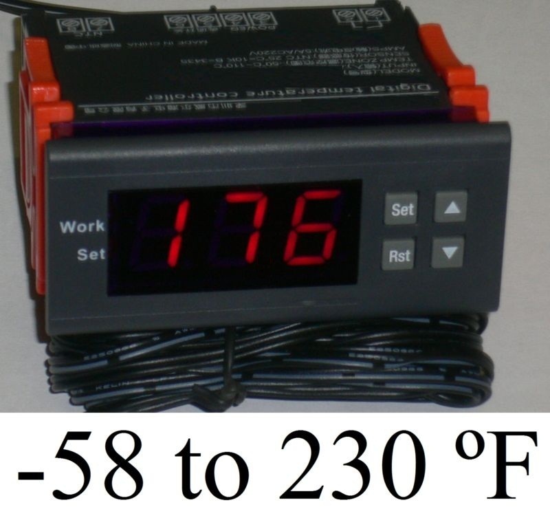 Fahrenheit Limit Temperature Controller Auto Switch Heat Cold Buzzer Alarm