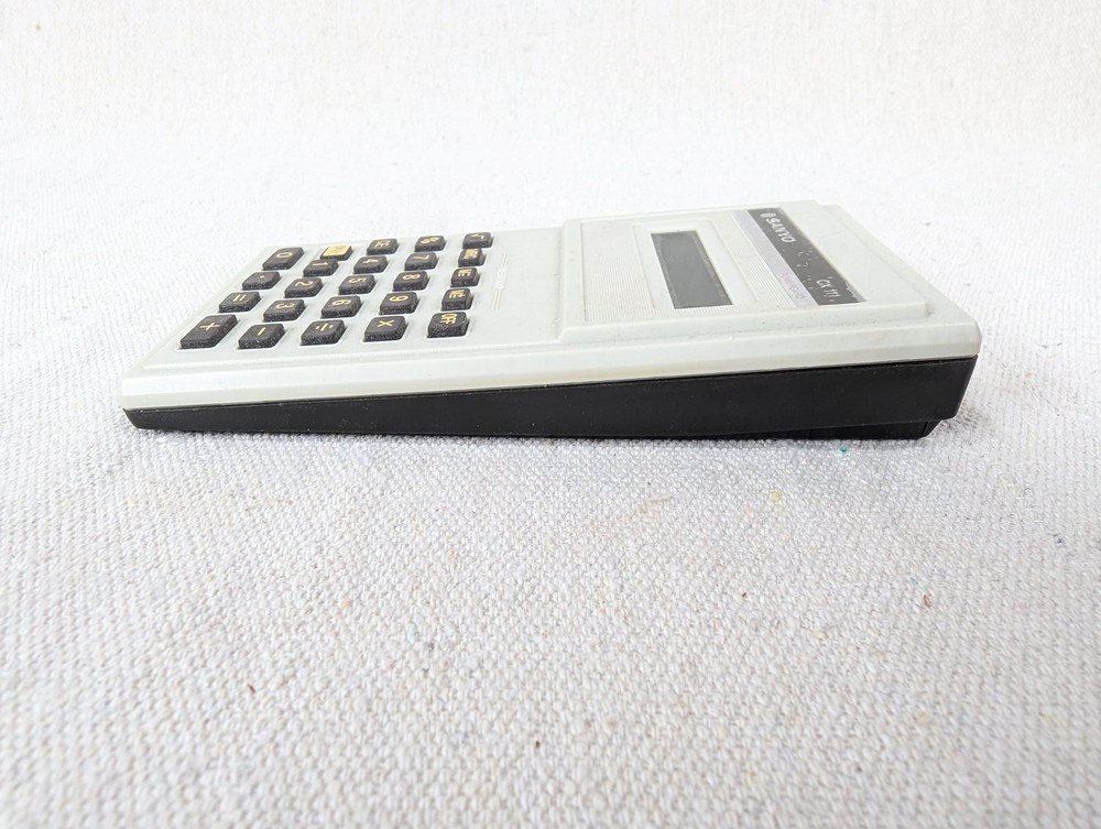 Vintage Sanyo CX 111 Powergard Electronic Calculator Basic Arithmetic Memory ...