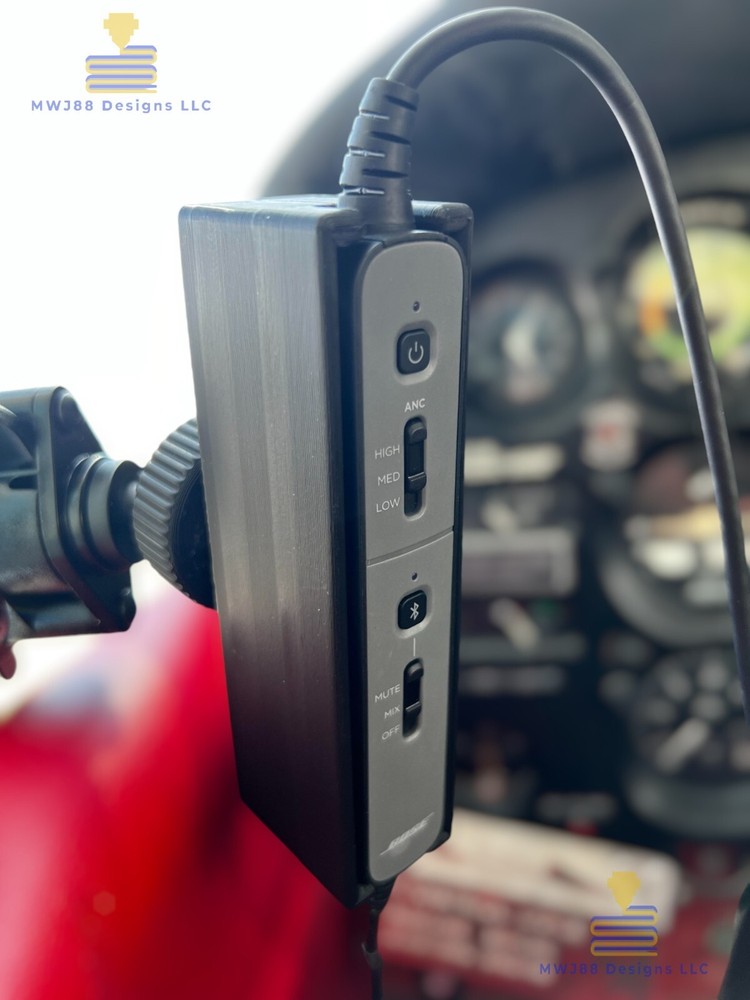Suction Cup Mount For Bose ProFlight Series 2 Aviation Headset Controller
